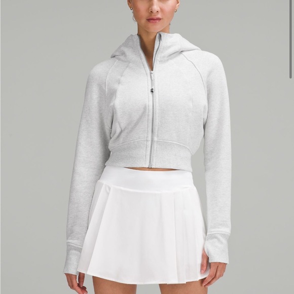 Full Zip Cropped Scuba in Bone - Picture 4 of 4